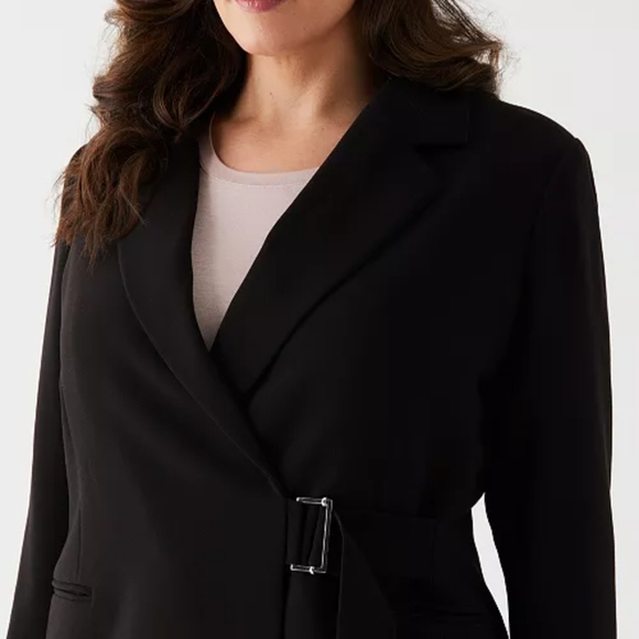 Rafaella Ella Women's Black Blazer with Buckle Detail - Picture 5 of 6